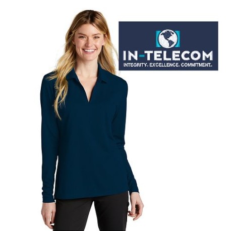 NKDC2105 Nike Women's Dri-FIT Micro Pique 2.0 Long Sleeve Polo